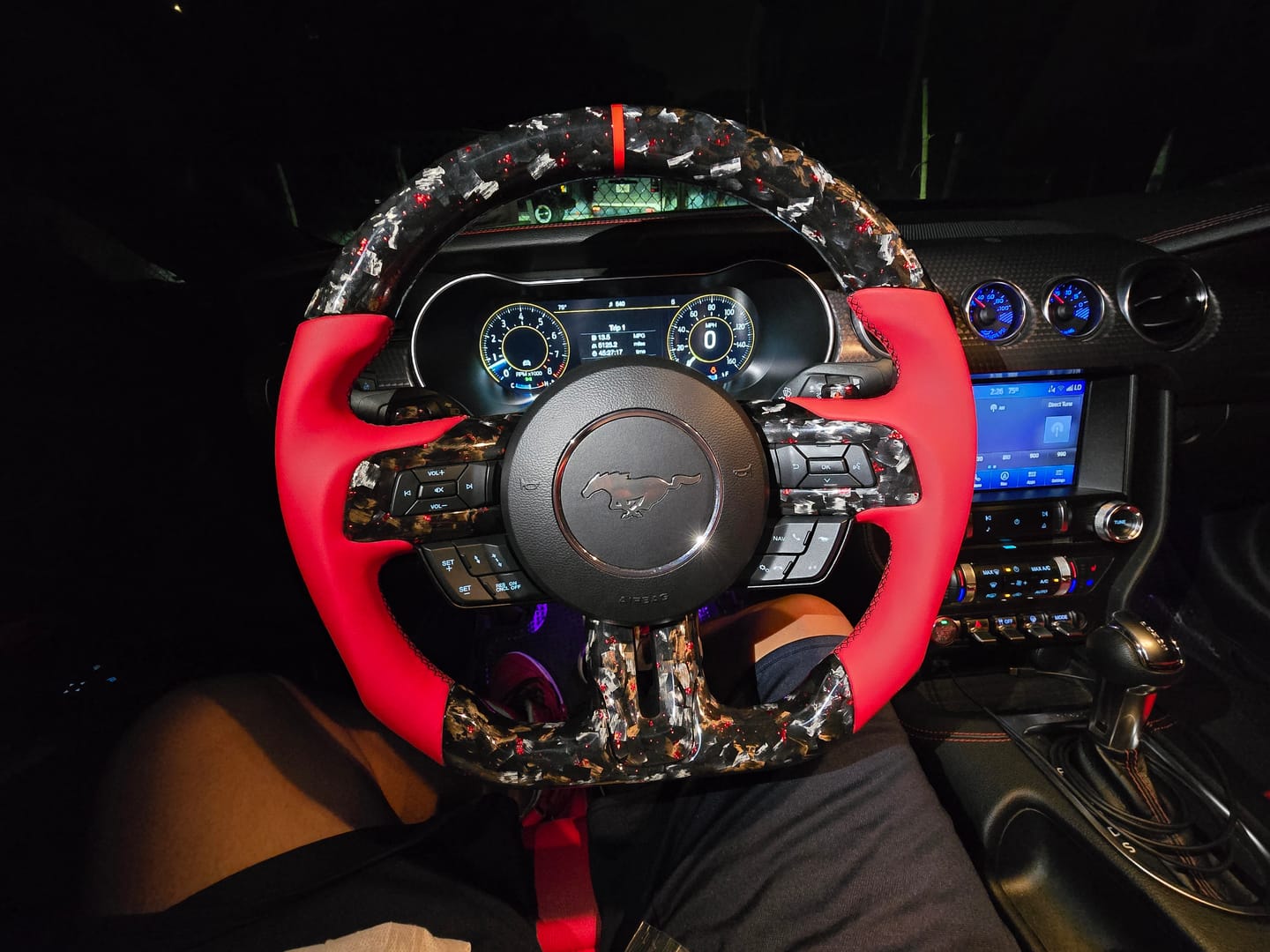 Customer photo review of [Complete/Heated] Custom Carbon Fiber Steering Wheel for 2015-2023 Ford Mustang