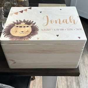 Customer photo review of Personalisierte Erinnerungskiste Baby Reh