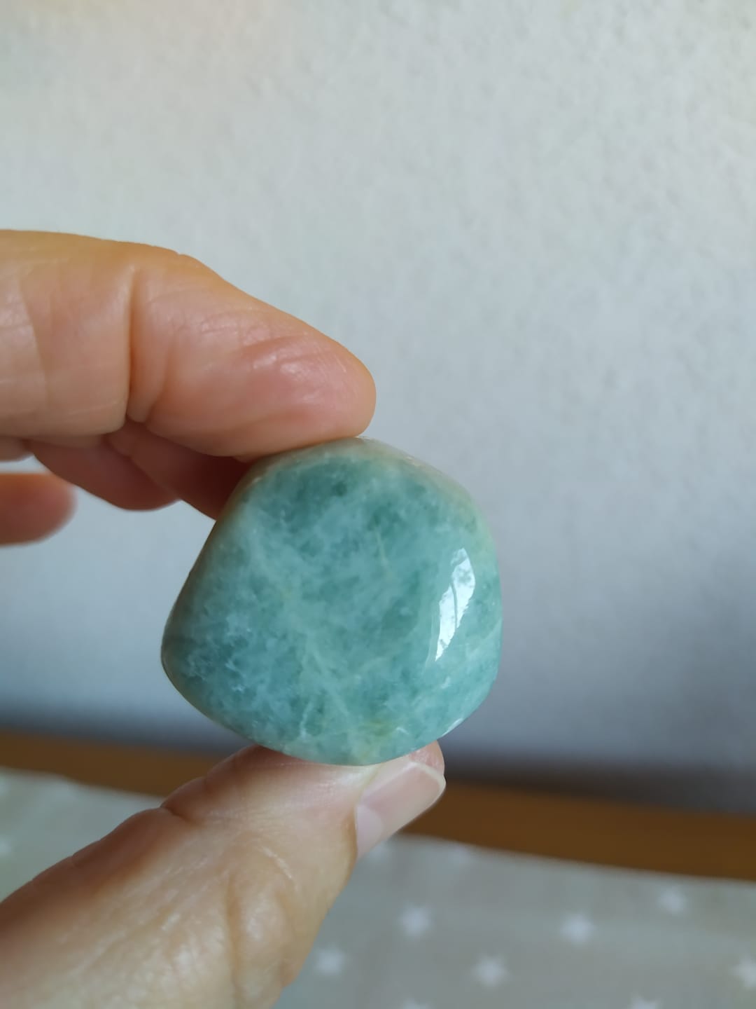 Customer photo review of Aguamarina rodado | Armonía - Tranquilidad