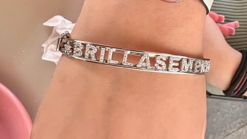 Customer photo review of Bracciale Nome Manetta Slim