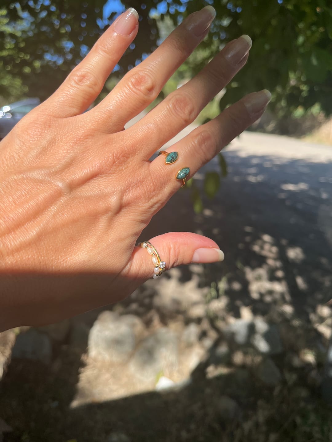 Customer photo review of Jade Green Wrap Ring