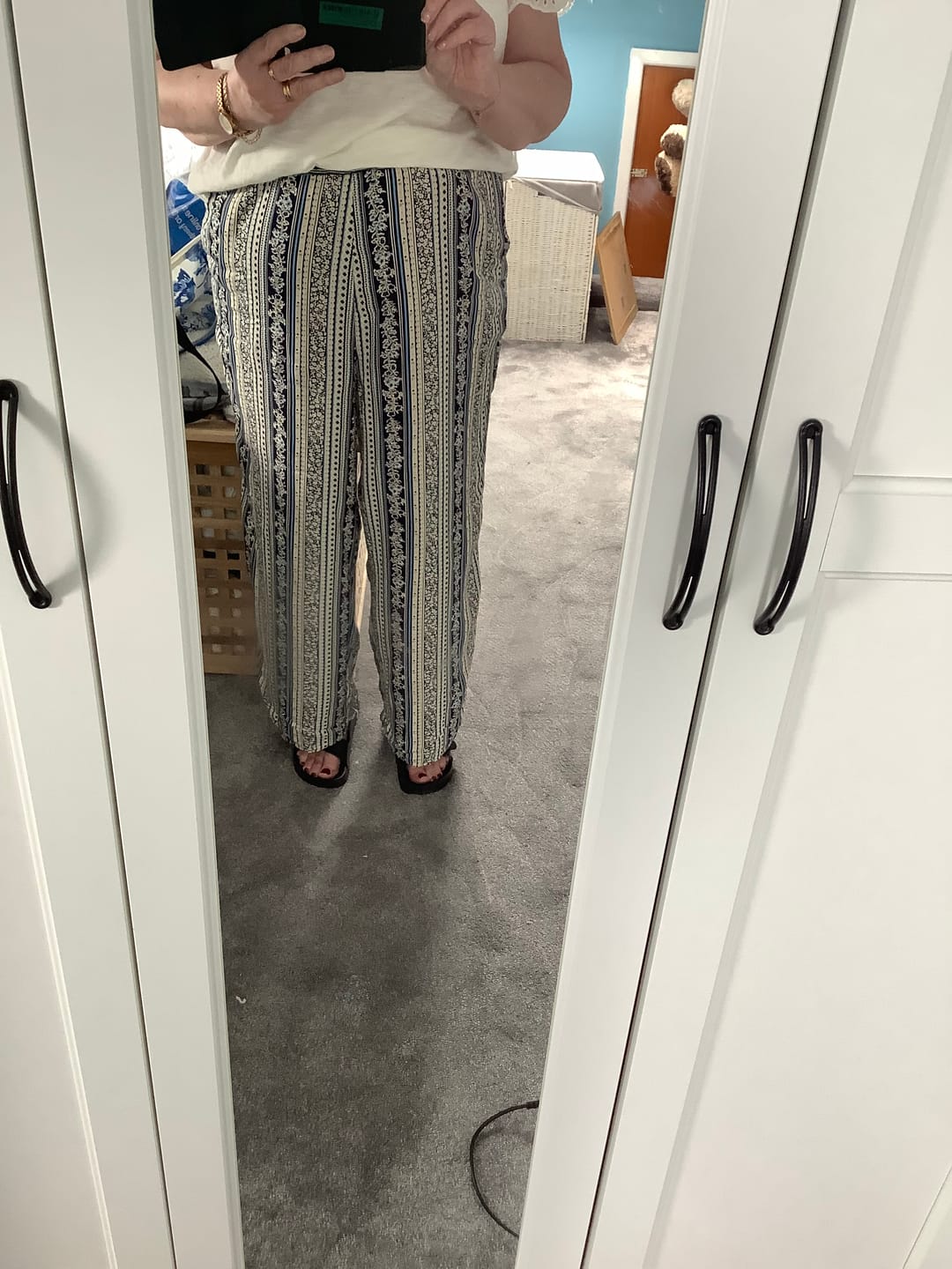Customer photo review of Floral Stripes Viscose Challis Fabric