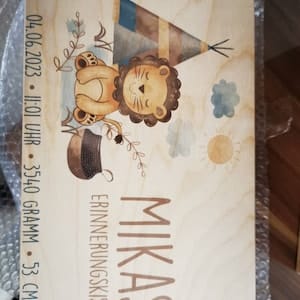 Customer photo review of Personalisierte Erinnerungskiste Ballon