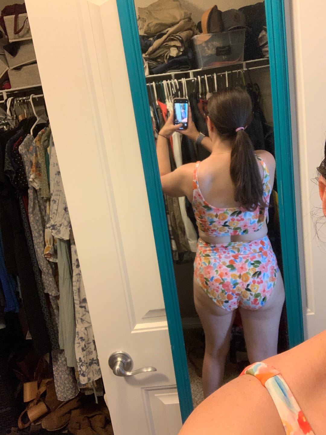 Customer photo review of High Rise Bottoms - Watercolor Floral