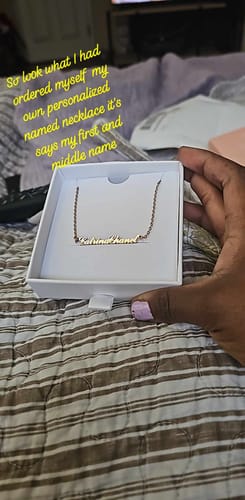 Customer photo review of Personalized Name Necklace