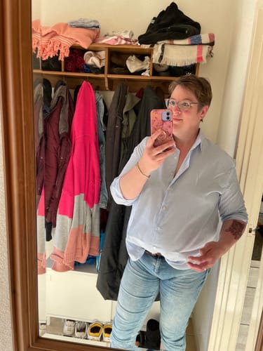 Customer photo review of Blouse Tess Gestreept