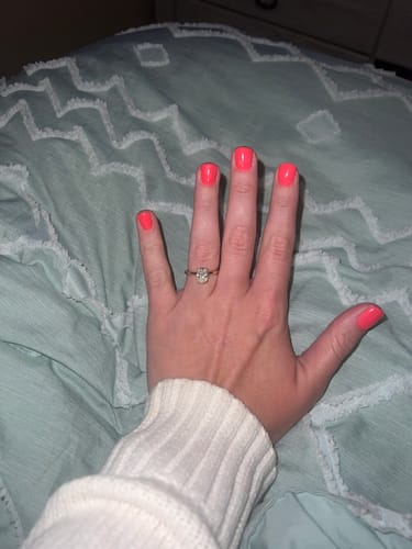 Customer photo review of D1028 Body Surf Coral Shimmer Dip Powder