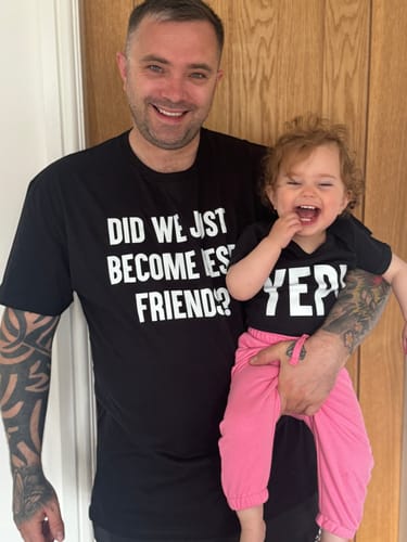 Customer photo review of Best Friends, Yep! Matching T-Shirt/Bodysuit