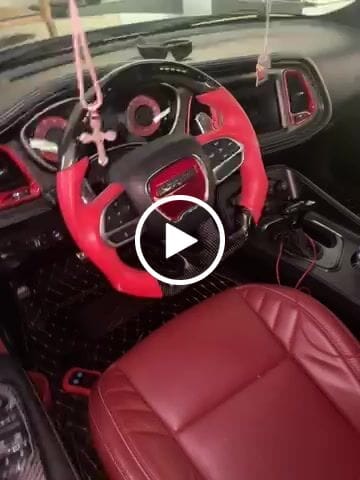 Customer video review of Dodge Challenger/Charger/Durango 2015-2023 Carbon Fiber Steering Wheel Airbag Center Overlay