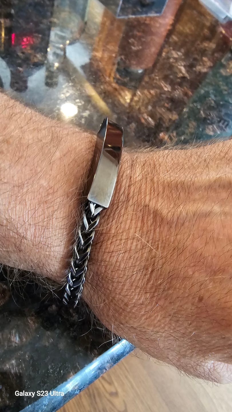Customer photo review of Franco Link ID Urn Bracelet | 6MM