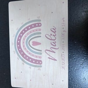 Customer photo review of Personalisierte Erinnerungskiste Regenbogen