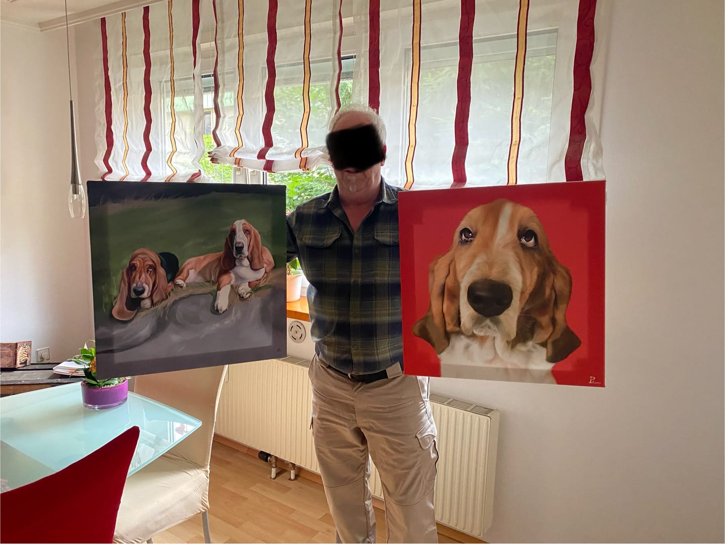Customer photo review of Handgemaltes Haustierportrait auf Premium Leinwand im Realistischen Stil