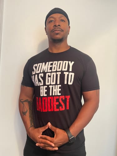 Customer photo review of The Baddest Tee Shirt