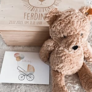 Customer photo review of Personalisierte Erinnerungskiste Baby Reh