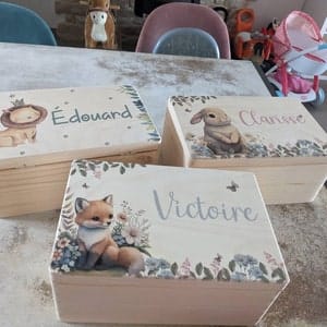 Customer photo review of Personalisierte Erinnerungskiste Löwe Boho