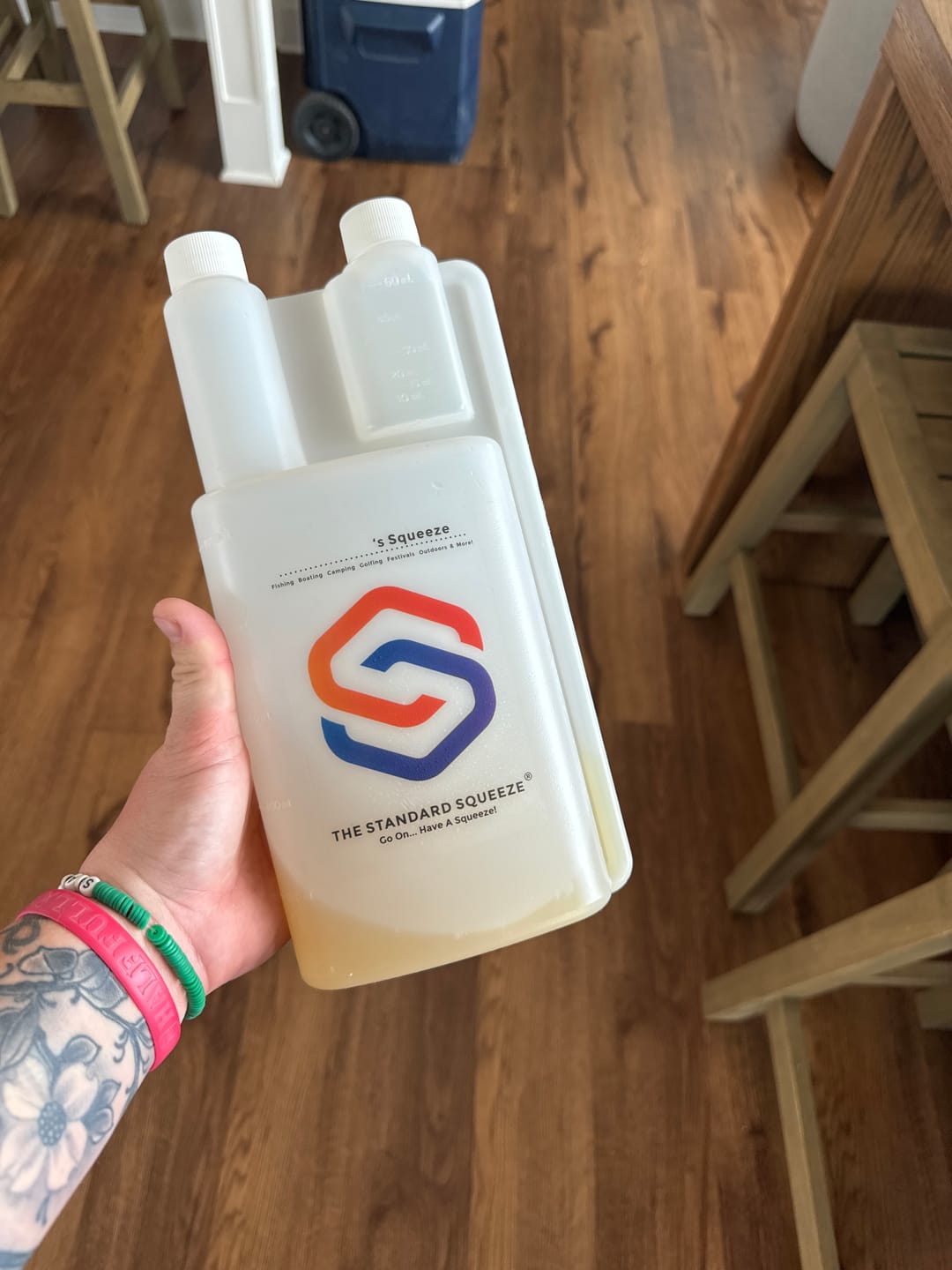 Customer photo review of The Standard Squeeze - Double Shot (32oz / 2oz)
