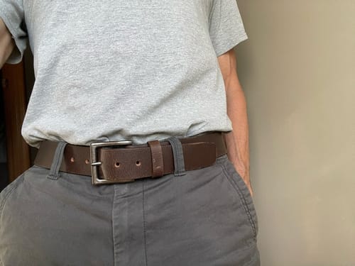 Customer photo review of Mystery Box  - Two Less Than Perfect Full-Grain Leather Belts