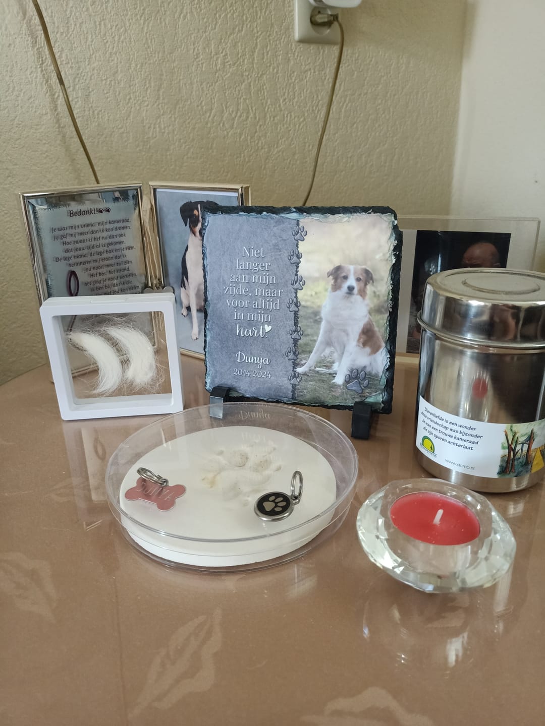 Customer photo review of Voor altijd in het hart - Gepersonaliseerde leisteen