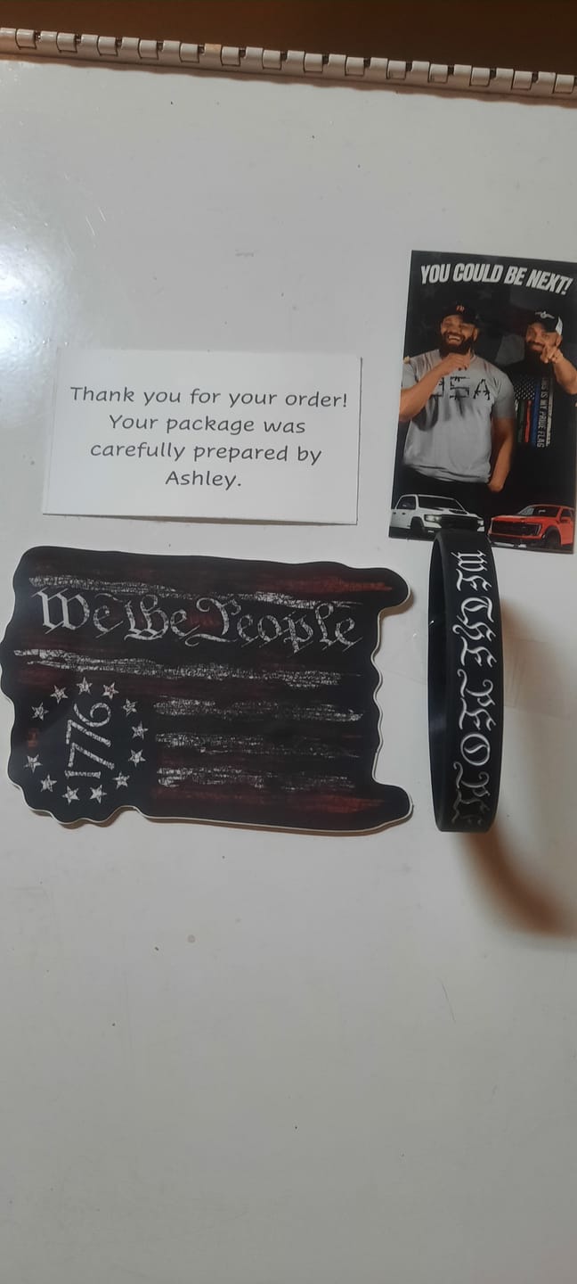 Customer photo review of We The People 1776 Flag Decal