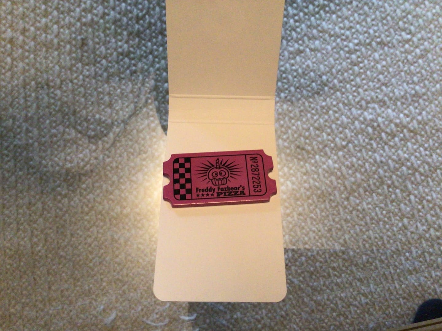 Customer photo review of Five Nights At Freddy's - Prize Ticket Pin Blind Box
