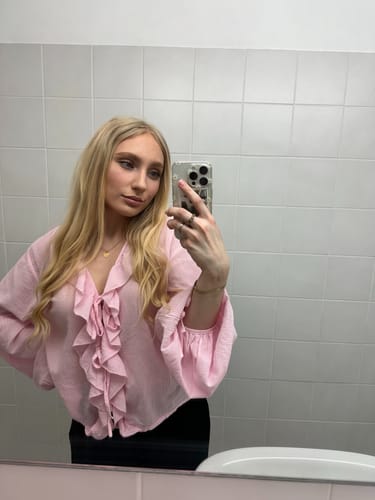 Customer photo review of Selene Binde Bluse - Rosa