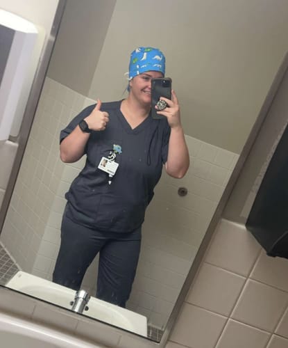 Customer photo review of Dinosaurs Scrub Cap