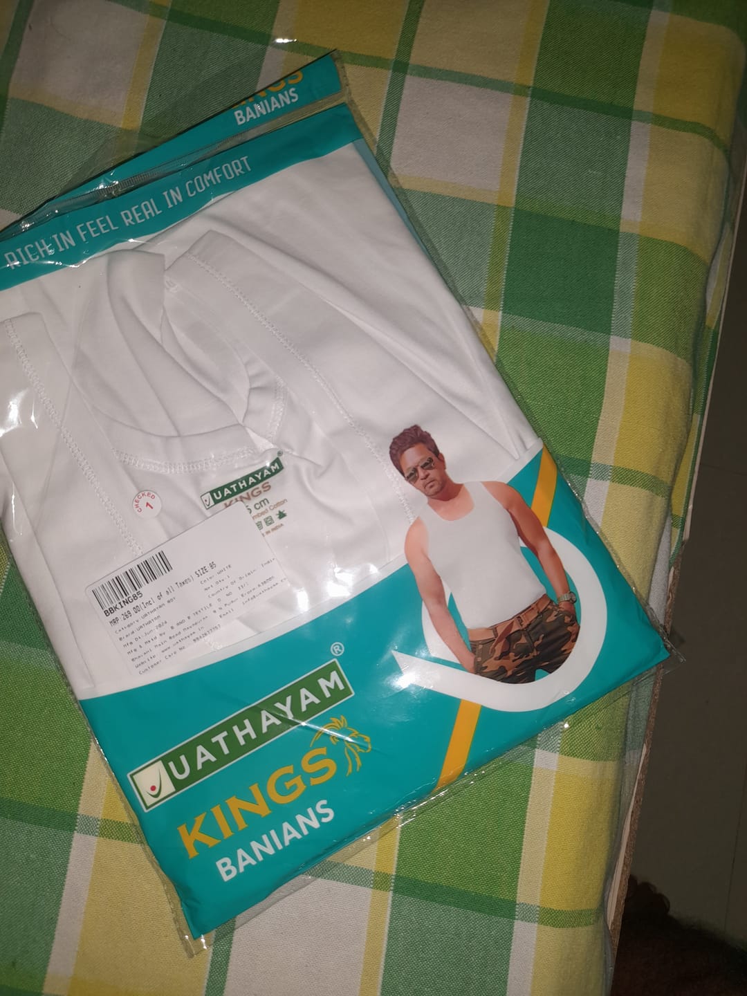 Customer photo review of Kings 100% Cotton  RN Banian (vest)