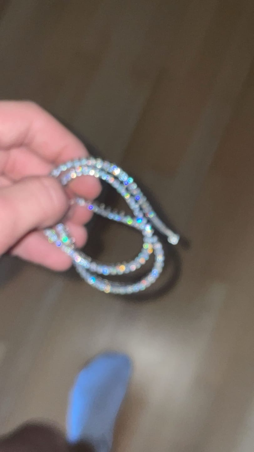 Customer photo review of ICE BREAKER CHAIN. - 3MM WHITE GOLD