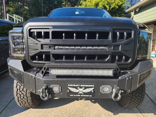 Customer photo review of Armor Grille w/Off-Road Lights - Matte Black For 2011-2016 Ford F250