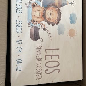 Customer photo review of Personalisierte Erinnerungskiste Elephant Boho