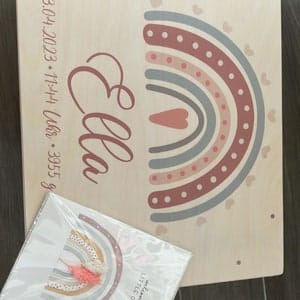 Customer photo review of Personalisierte Erinnerungskiste Regenbogen