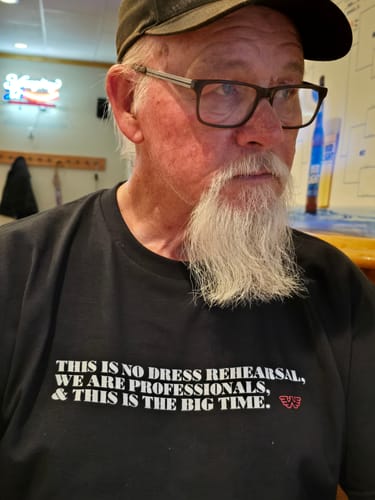 Customer photo review of This Is the Big Time Mens Tee Shirt