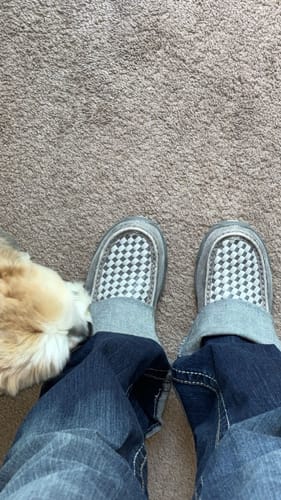 Customer photo review of Twisted X Ladies Gray Driving Mocs WDM0108