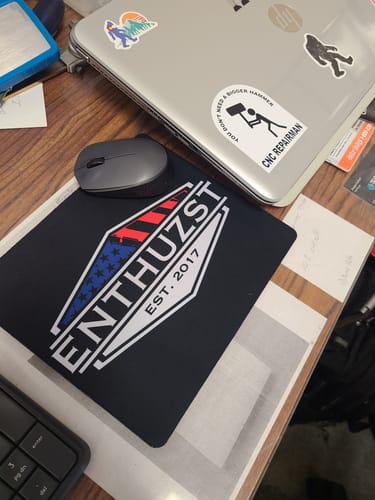 Customer photo review of HOLY GRAIL MOUSE PAD