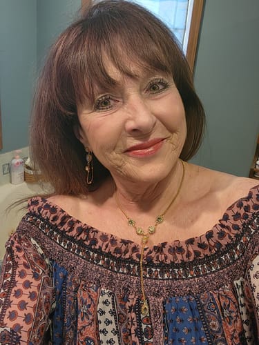 Customer photo review of Portofino Chain Earrings