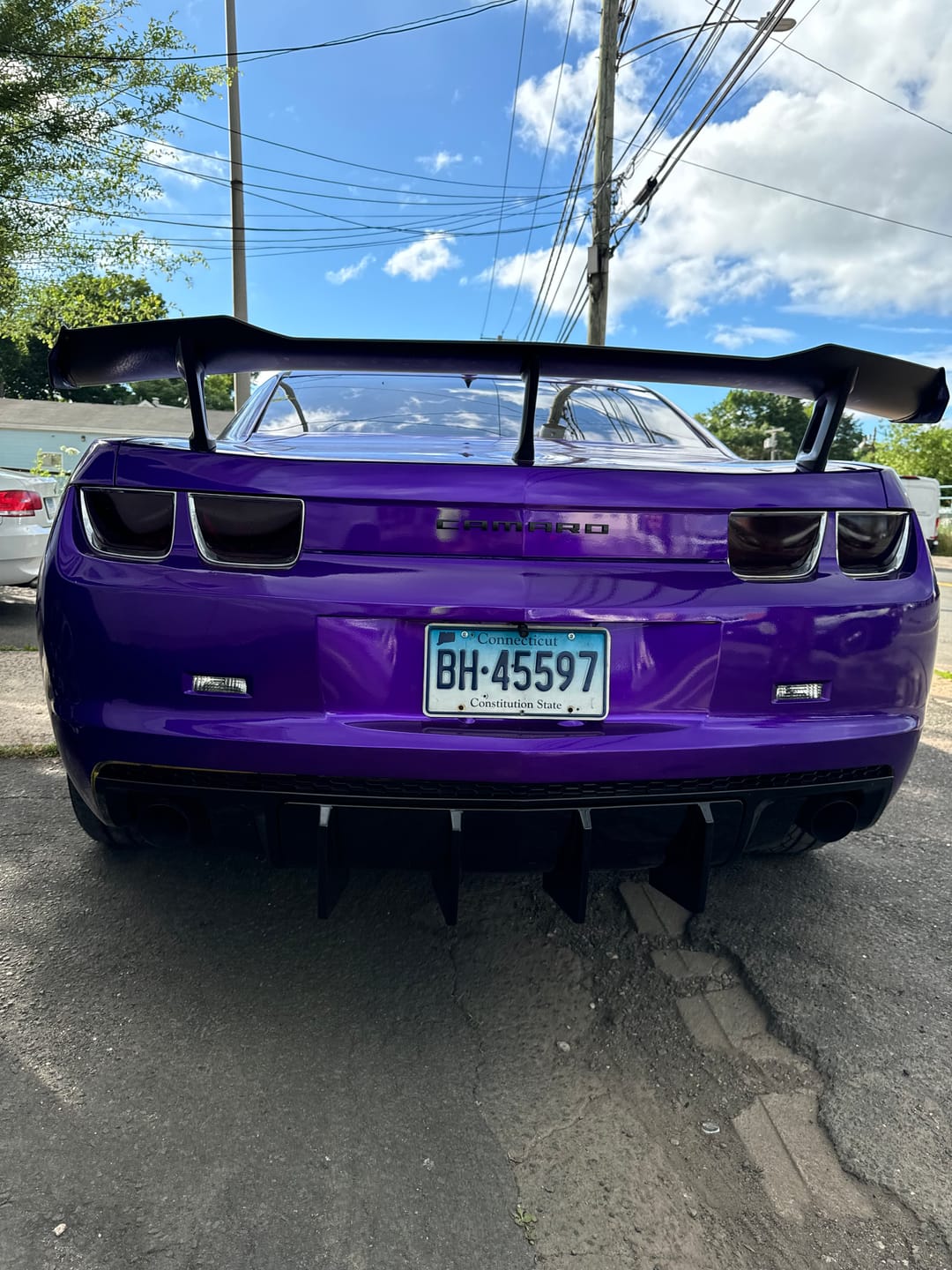 Customer photo review of 2010-2013 Chevy Camaro Evo Style Shark Fins Rear Diffuser Quad/Single Tips