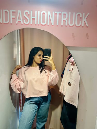 Customer photo review of Pink Rally Crop
