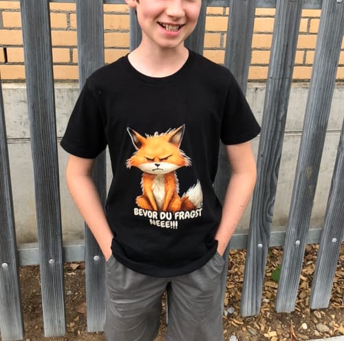 Customer photo review of Grumpy Fox - Bio Kinder Shirt