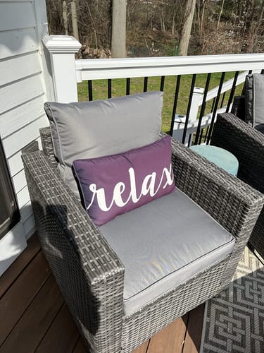Customer photo review of Homrest 6 Pcs Patio Furniture Set with 2 Recliners, Storage Table, Gray