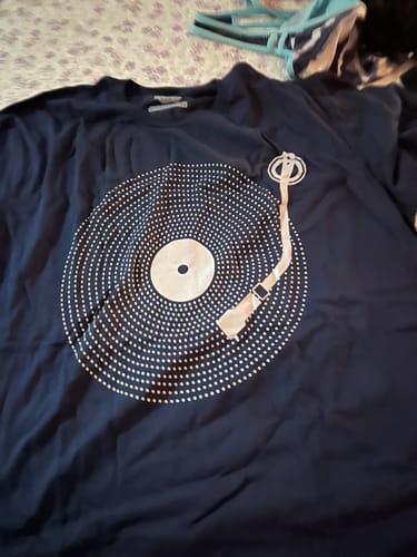 Customer photo review of Simple Record T-Shirt