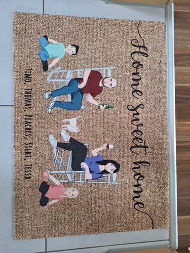 Customer photo review of Familienbande - Familien-Fußmatte