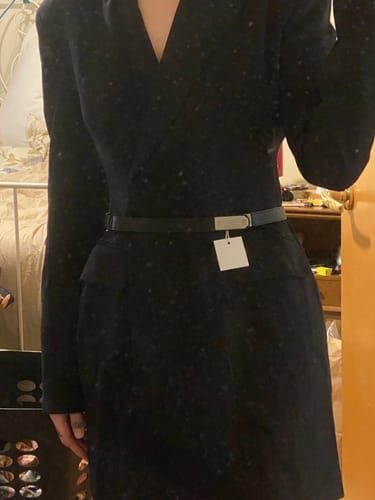 Customer photo review of Peaked Lapel Skater Blazer Dress