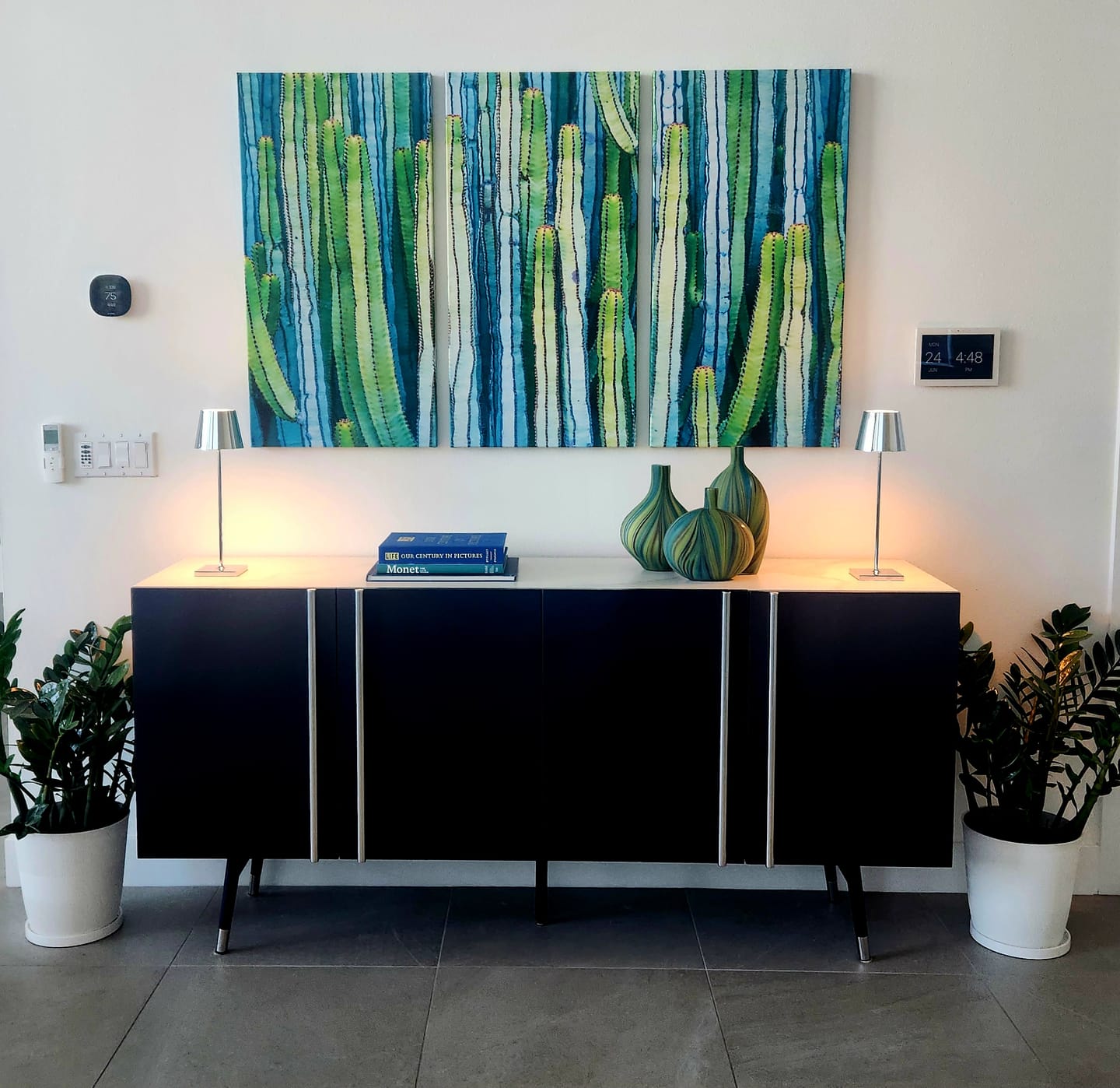 Customer photo review of CARDON CACTUS IN SUMMER WITH RICH BLUE GREEN AND TORQOUISE COLORS №2828 Ready to Hang Canvas Print