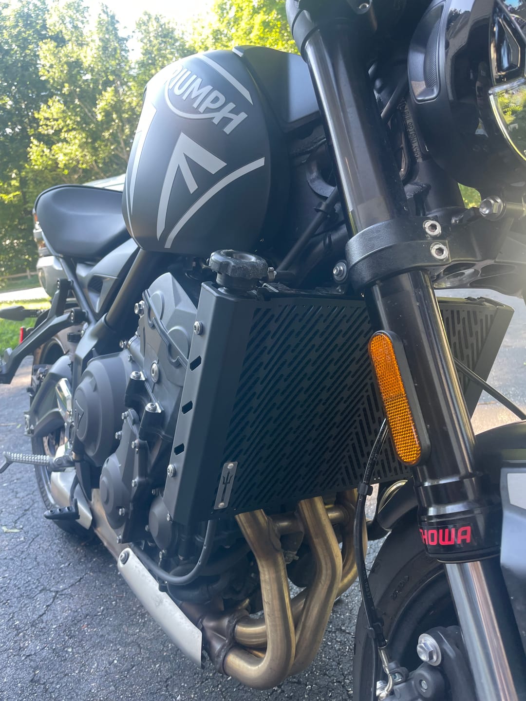 Customer photo review of Triumph Trident 660 Radiator Side Covers