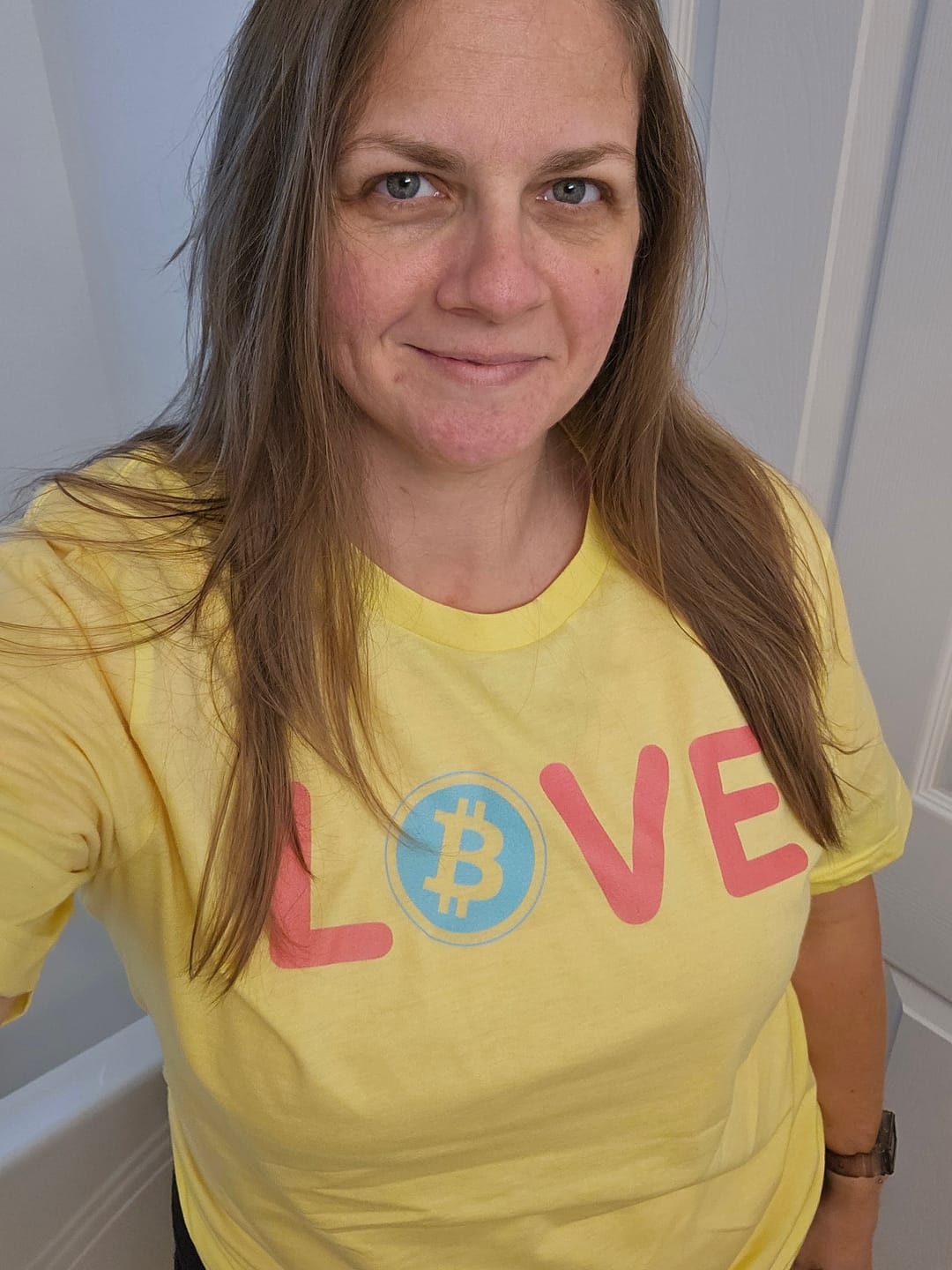 Customer photo review of Love Bitcoin T-Shirt