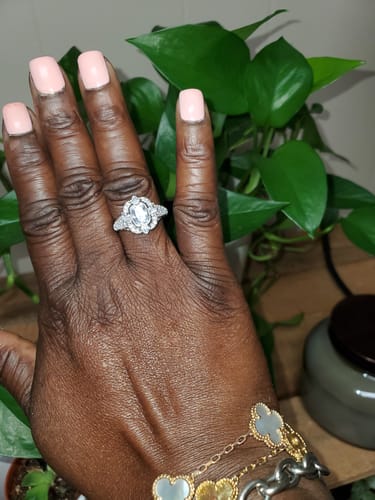 Customer photo review of Vintage Inspired Art Deco CZ Ring in Sterling Silver