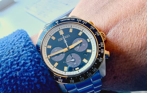 Customer photo review of Seiko Prospex Speedtimer Men's 41.40mm Solar Chronograph Watch SSC941P