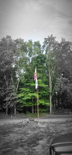 Customer photo review of Residential Telescoping Flagpole - 20 or 25ft