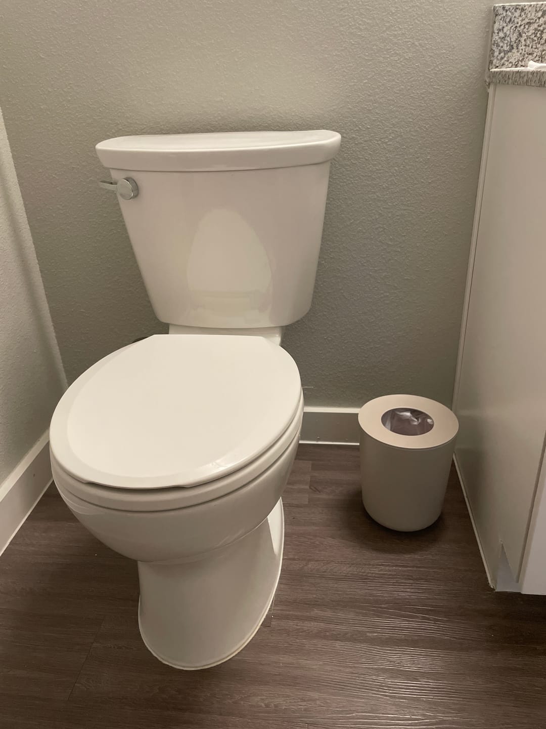 Customer photo review of Bathroom Bin - Stone