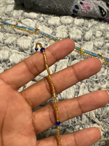 Customer photo review of *Limited edition* Sapphire Majesty African Waist Beads